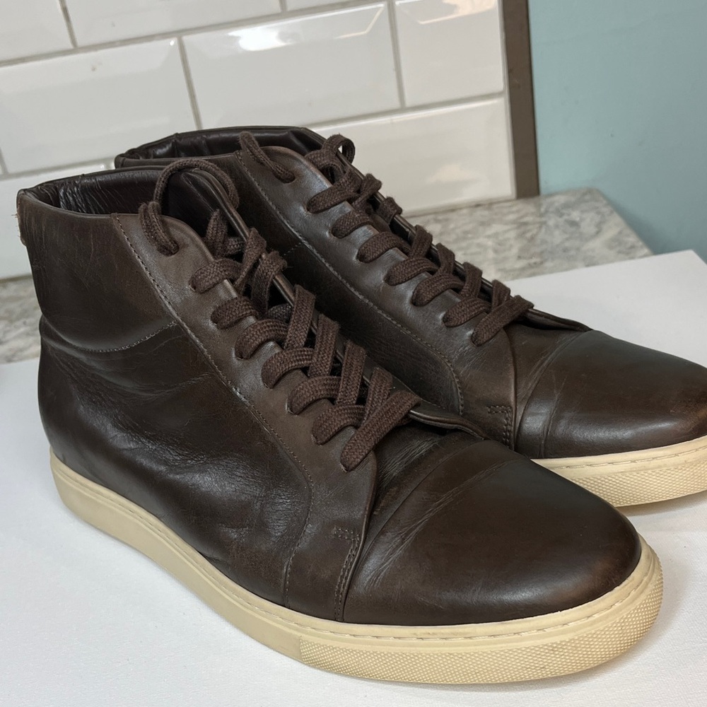 Allen Edmonds Cooper Dark Brown Leather Sneakers